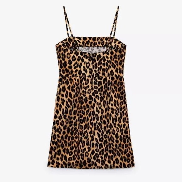 ✨️Brand new Zara Leopard print mini dress- Size XS✨️ - Picture 7 of 7